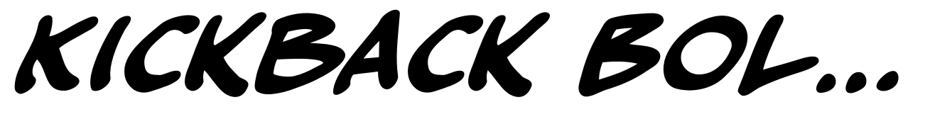 Kickback Bold Italic